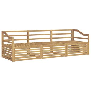 vidaXL Utend&oslash;rs sofa-sett 3 pcs Hvit Solid akasietre