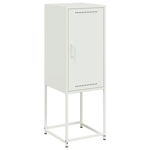 vidaXL Highboard hvit 36x39x107 cm st&aring;l