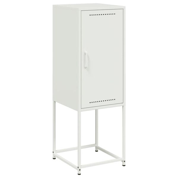 vidaXL Highboard hvit 36x39x107 cm st&aring;l