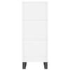 vidaXL Highboard hvit 34,5x34x180 cm konstruert tre