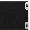 vidaXL Vegghylle med hylle Svart Eik 100 x 18 x 18 cm Konstruert tre