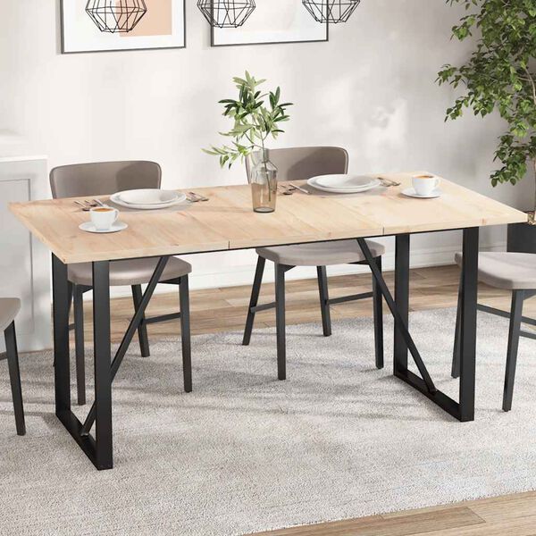 vidaXL Bordplater 3 stk 80x53x2,5 cm rektangul&aelig;r heltre furu