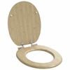 vidaXL Myk-lukking toalettsete Lys bambusfarge 44 x 38 cm MDF-plater