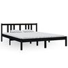 vidaXL Sengeramme svart heltre 150x200 cm King Size