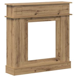 vidaXL Peisramme Artisan eik 102 x 26 x 100 cm Konstruert tre