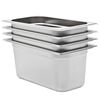 vidaXL Gastronormbeholdere 4 stk GN 1/3 150 mm rustfritt st&aring;l