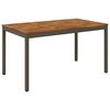 vidaXL Hage middagsbord Naturlig og Kaffe 141 x 80,5 x 75 cm