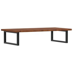 vidaXL Servanthylle veggmontert st&aring;l og heltre eik