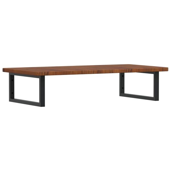 vidaXL Servanthylle veggmontert stål og heltre eik