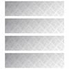 vidaXL Trinn 4 stk. 100 x 25 cm s&oslash;lv Aluminium Rektangul&aelig;r