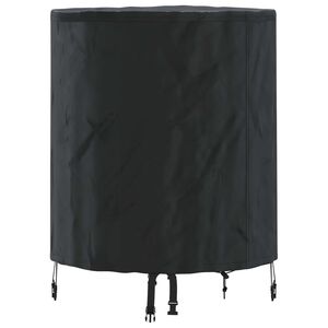vidaXL Bordduk 62 x 62 x 70 cm stoff Rund Vanntett Svart