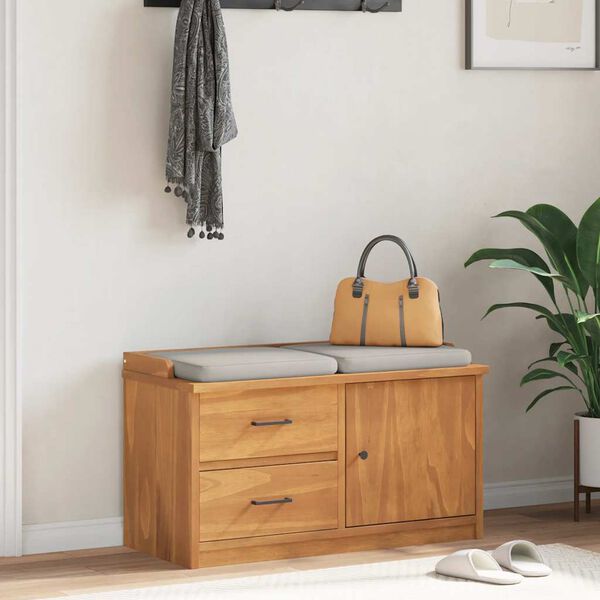 vidaXL Gangbenk SANDNES 87x40x50 cm heltre furu