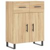 vidaXL Highboard sonoma eik 69,5x34x180 cm konstruert tre