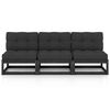 vidaXL Sofa med puter 3-seters heltre furu