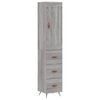 vidaXL Highboard gr&aring; sonoma 34,5x34x180 cm konstruert tre