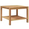 vidaXL Kaffebord med lagring Brun 60 x 60 x 45 cm Massivt Teaktre