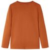 T-skjorte for barn med lange ermer brent oransje 128