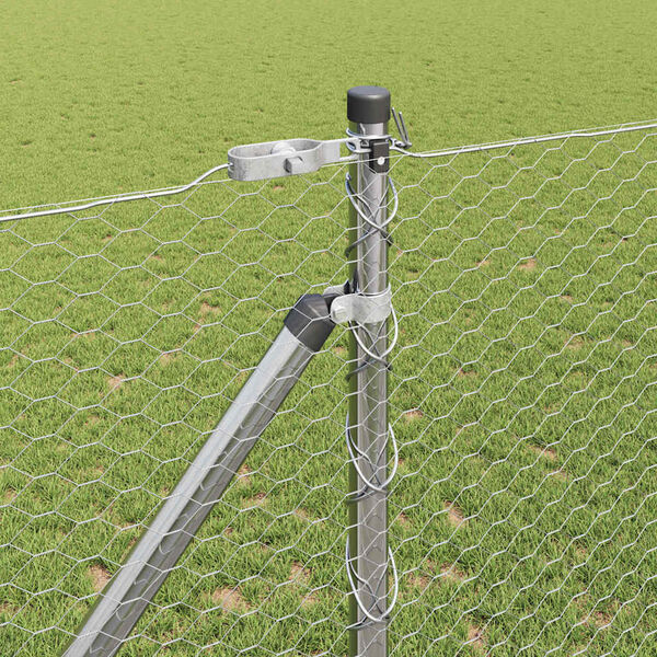 vidaXL Gjerdep&aring;le s&oslash;lv 10 x 1,4 m (25 mm nett) St&aring;l