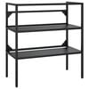 vidaXL Badehylle svart 79x38x83 cm jern