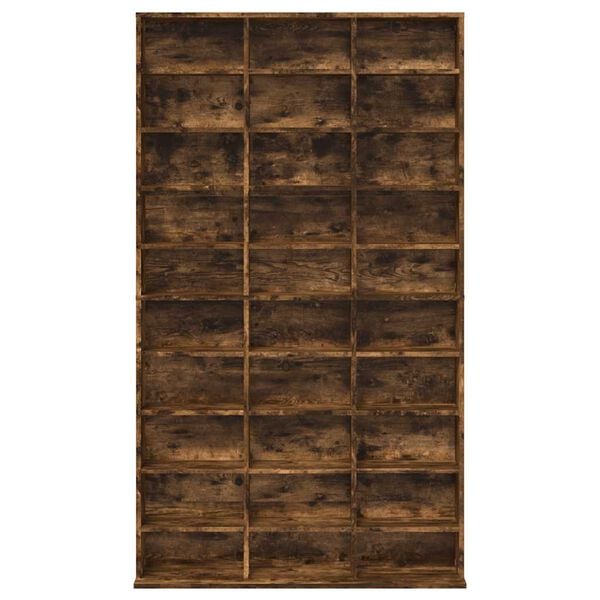 vidaXL CD-skap r&oslash;kt eik 102x23x177,5 cm konstruert tre