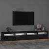 vidaXL TV-benk med LED-lys svart 240x35x40 cm