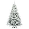 vidaXL Kunstig juletre med 300 LED med stativ Hvit 180 cm PE og PVC