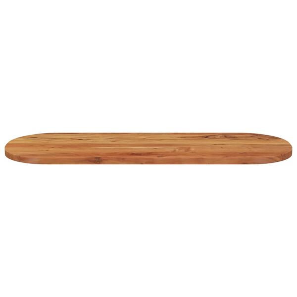 vidaXL Bordplate 110x40x2,5 cm oval heltre akasie