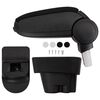 vidaXL Armlener til PEUGEOT 207/207 SW/207 CC (2006) svart 12x36x(33,5-48) cm ABS