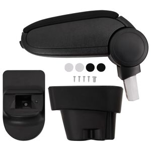 vidaXL Armlener til PEUGEOT 207/207 SW/207 CC (2006) svart 12x36x(33,5-48) cm ABS