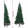 vidaXL Hj&oslash;rne Kunstig Jul Tre med 300 LED gr&oslash;nn 180 cm PVC og metall