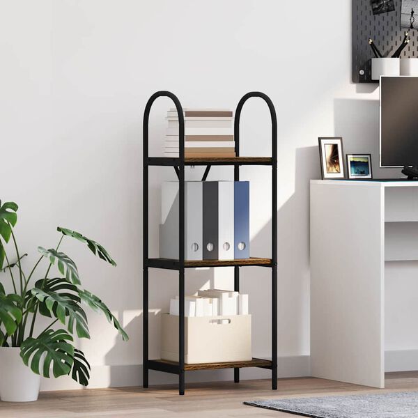 vidaXL Bokhylle R&oslash;kt eik 40 x 30 x 109 cm Konstruert tre