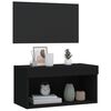 vidaXL TV-benk med LED-lys svart 60x30x30 cm