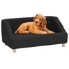 vidaXL Hundesofa svart 85x50x39 cm lin
