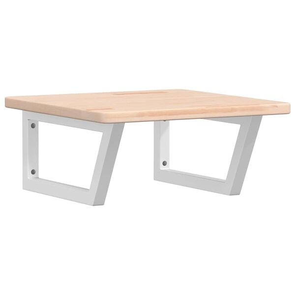 vidaXL Servanthylle veggmontert st&aring;l og heltre eik