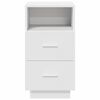 vidaXL Nattbord 2 stk med 2 skuffer hvit 36x36x68 cm