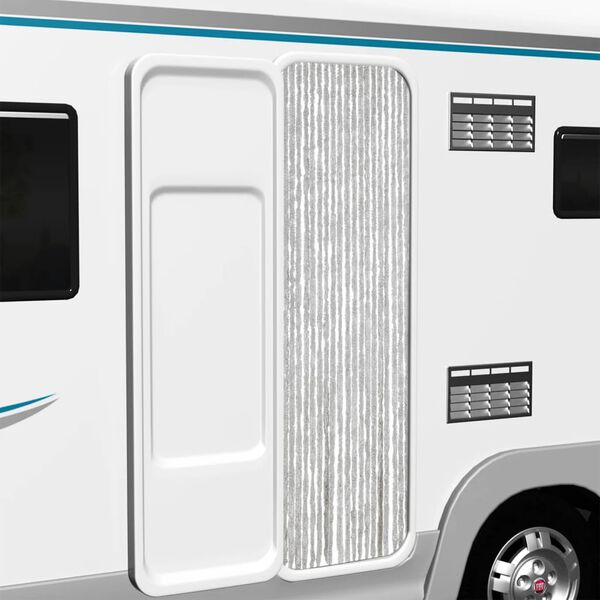 vidaXL Fluegardin grå 56x185 cm chenille