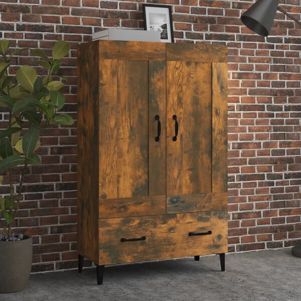 vidaXL Highboard r&oslash;kt eik 70x31x115 cm konstruert tre