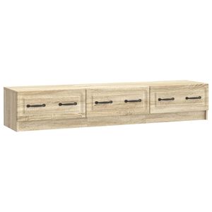 vidaXL TV-skap med skuff Sonoma eik 147 x 34,5 x 27 cm Konstruert tre