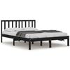 vidaXL Sengeramme svart heltre furu 140x190 cm