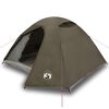 vidaXL Kuppeltelt for camping 4 personer brun vanntett