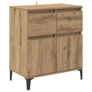 vidaXL Serviesskap Artisan Eik 60 x 35 x 70 cm Ingeni&oslash;rtre og jern