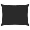 vidaXL Solseil 160 g/m&sup2; rektangul&aelig;r svart 6x8 m HDPE