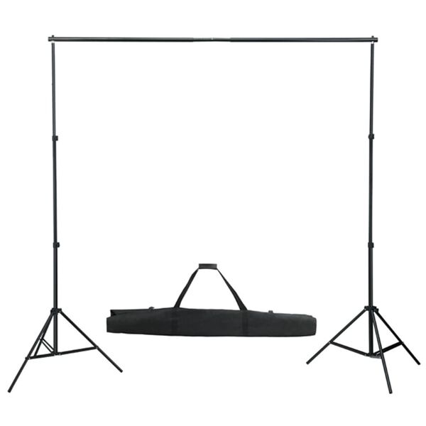 vidaXL Fotostudiosett med lamper, paraplyer, bakgrunn og reflektor
