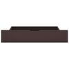 vidaXL Sengeramme med 2 skuffer mørkebrun heltre furu 100x200 cm