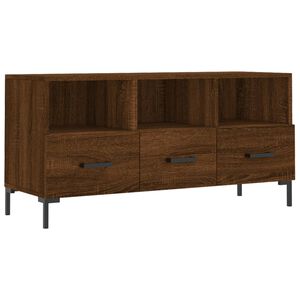 vidaXL TV-benk brun eik 102x36x50 cm konstruert tre