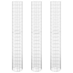 vidaXL Sirkul&aelig;r gabion h&oslash;ybed 3 stk galvanisert st&aring;l &Oslash;30x200 cm