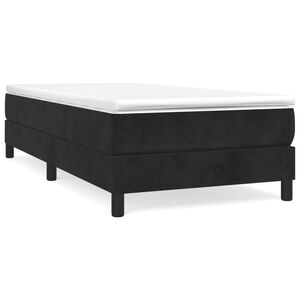 vidaXL Boxspring-sengeramme svart 90x190 cm Single fl&oslash;yel