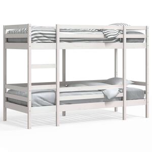 vidaXL K&oslash;yeseng hvit 90x190 cm heltre furu