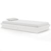 vidaXL Sengeramme hvit heltre 100x200 cm