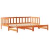 vidaXL Uttrekkbar Dagbed Vokset Brun 203.5 x 164 x 66 cm Massiv furu